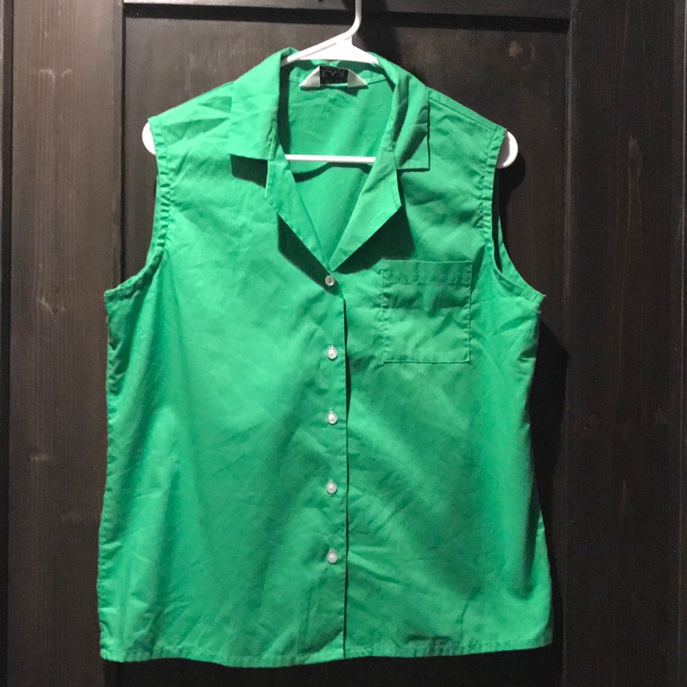 Vintage 80’s Blair Button down sleeveless blouse size women’s s/m